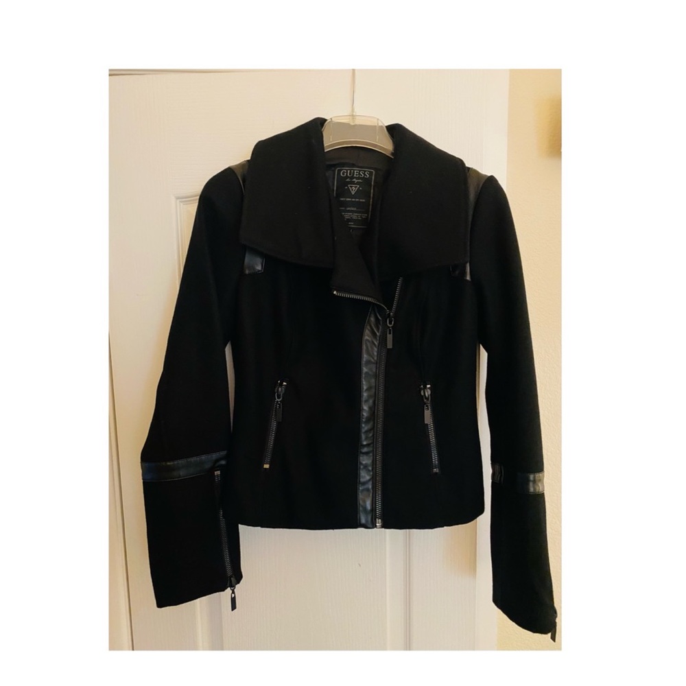 🖤GUESS Wool Pea Black Coat 🖤